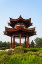 Buddhist pagoda on the territory of the Giant Wild Goose Pagoda, located in southern Xian Sian, Xi`an, Shaanxi province, China Royalty Free Stock Photo