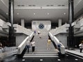 Xian China-The stairs of the exhibition hall