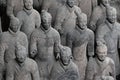 Xian China-Terracotta Army Soldiers Horses Royalty Free Stock Photo