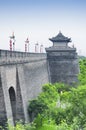 Xian China wall day view at the south gate Royalty Free Stock Photo