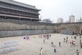 Xian China wall day view at the south gate Royalty Free Stock Photo