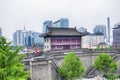 Xian China wall day view at the south gate