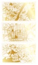 Xian, Wuxi and Wuhan China City Map Set