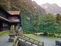 Xianfeng Temple on the way to Mount Emei Royalty Free Stock Photo