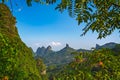 Xianggong Hill viewpoint view of Yangshuo landscape Royalty Free Stock Photo