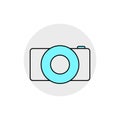 Camera, logo, simple style, calm, simple and clear impression. Royalty Free Stock Photo