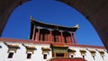 Xiangshan Zhaomiao Temple under the blue sky in Beijing