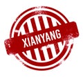 Xianyang - Red grunge button, stamp Royalty Free Stock Photo