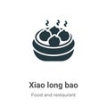 Xiao long bao vector icon on white background. Flat vector xiao long bao icon symbol sign from modern food and restaurant