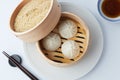 xiaolongbao Chinese steamed bun mantou dumpling isolated on white background Royalty Free Stock Photo