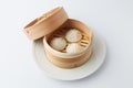 xiaolongbao Chinese steamed bun mantou dumpling isolated on white background Royalty Free Stock Photo