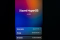 Xiaomi HyperOS system update prompt displayed on smartphone screen Royalty Free Stock Photo
