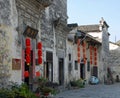 Xidi Ancient Town in Anhui Province, China. The historical town of Xidi showing old houses with red lanterns Royalty Free Stock Photo