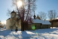 XII century, ancient Church of Russia in fortress Staraya Ladoga Royalty Free Stock Photo