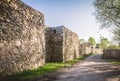 The XIII century defensive wall Royalty Free Stock Photo