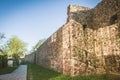 The XIII century defensive wall Royalty Free Stock Photo