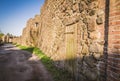 The XIII century defensive wall Royalty Free Stock Photo