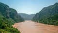 Xiling gorge view the third of the three gorges with Yangtze river view in China