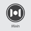 XIN - Mixin. The Logo of Virtual Currency or Market Emblem. Royalty Free Stock Photo