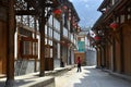 Xin Xing Zhen, China: Handsome Old Houses Royalty Free Stock Photo