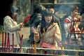Xindu, China: Girl at Bao Guang Temple