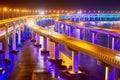 Xingahi bay cross sea bridge night scape Royalty Free Stock Photo