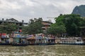 Pleasure boats on the Li River Royalty Free Stock Photo