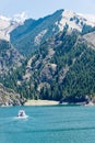 Heavenly Lake of Tianshan (Tianchi) in Fukang, Changji, Xinjiang, China. It is part of UNESCO World Heritage Site