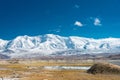 Karakul Lake view from Karakoram Highway in Pamir Mountains, Akto County, Kizilsu Kirghiz Autonomous Prefecture, Xinjiang, China. Royalty Free Stock Photo