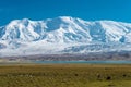 Karakul Lake view from Karakoram Highway in Pamir Mountains, Akto County,Kizilsu Kirghiz Autonomous Prefecture, Xinjiang, China. Royalty Free Stock Photo