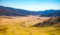 Xinjiang Kanas Grassland Autumn Royalty Free Stock Photo