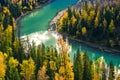 Xinjiang Kanas River scenery Royalty Free Stock Photo