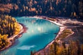 Xinjiang Kanas River scenery Royalty Free Stock Photo