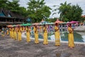 Xishuangbanna Dai Park Xiaoganlanba on splashing square dancers (God) who