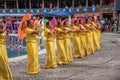 Xishuangbanna Dai Park Xiaoganlanba on splashing square dancers (God) who