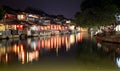 The scene of the night in Xitang ancient town, Zhejiang Province, China