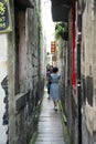 Shipi Lane, the narrowest alley in Xixia street, Xitang, China