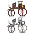 XIX century vehicle or retro carriage, buggy