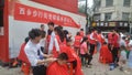 Shenzhen, China: party and group service stations offer free haircuts for citizens