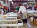 Shenzhen, China: the seafood market landscape, people buy fresh seafood