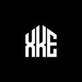 XKE letter logo design on BLACK background. XKE creative initials letter logo concept. XKE letter design