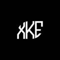 XKE letter logo design on black background. XKE creative initials letter logo concept. XKE letter design