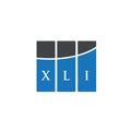 XLI letter logo design on white background. XLI creative initials letter logo concept. XLI letter design