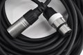 XLR audio connector and cable Royalty Free Stock Photo