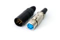 XLR connector. Royalty Free Stock Photo