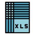 Xls database icon vector flat Royalty Free Stock Photo