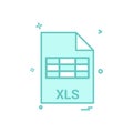 xls file file extension file format icon vector design Royalty Free Stock Photo