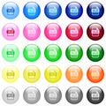 XLS file format icons in color glossy buttons Royalty Free Stock Photo