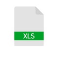 XLS file icon. Spreadsheet document type. Modern flat design graphic illustration. Vector XLS icon