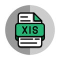 Xls files flat icon. symbol document spreadsheet icons. Can be used for mobile apps, websites and interfaces